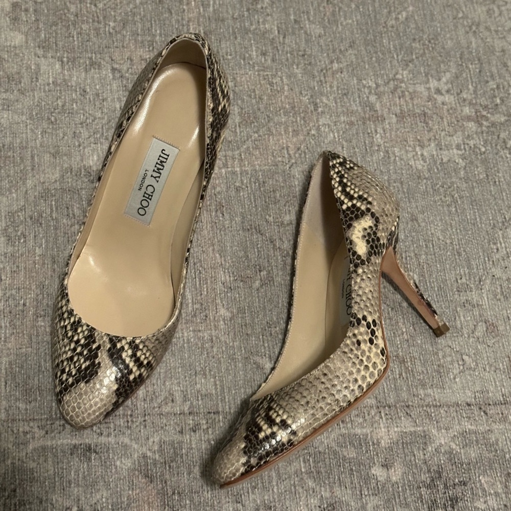 Jimmy Choo Snakeskin Gilbert Pumps (37)